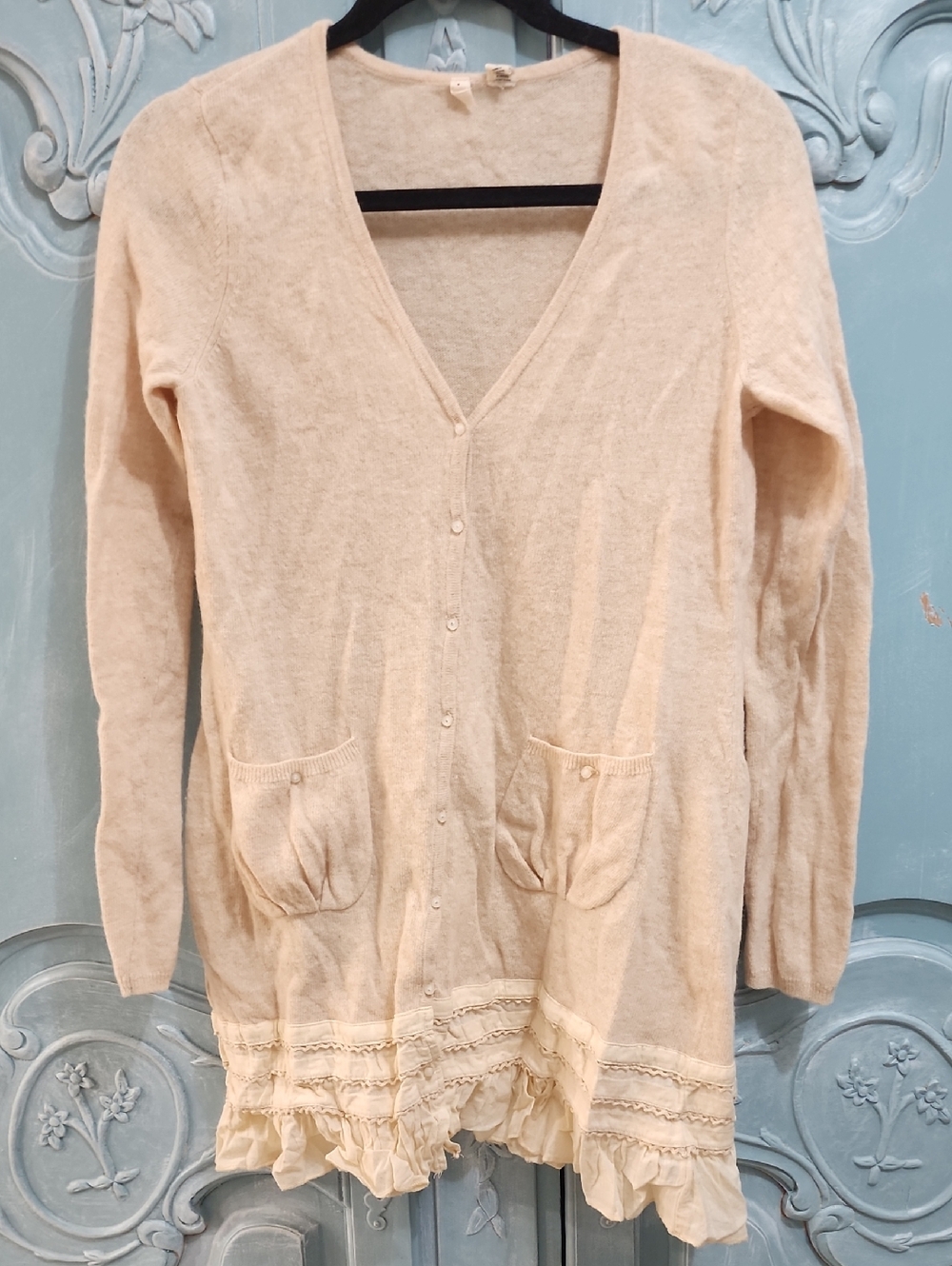 Anthropologie Moth Cream Cardigan